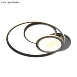 Modern Acrylic Led Ceiling Lamp Multi-Ring Flush Mount Fixture For Bedroom With Warm/White Light
