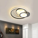 Modern Acrylic Led Ceiling Lamp Multi-Ring Flush Mount Fixture For Bedroom With Warm/White Light