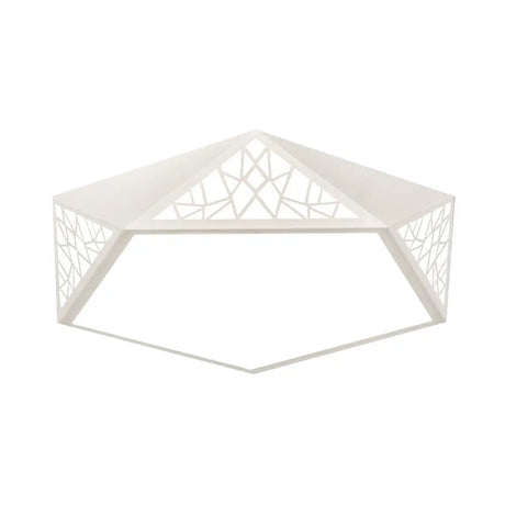 Modern Acrylic Led Ceiling Lamp | Slim Panel Pentagon Flush Mount Child Bedroom