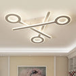 Modern Acrylic Led Ceiling Lamp - White Stacked Key Design For Kids’ Bedroom / Warm