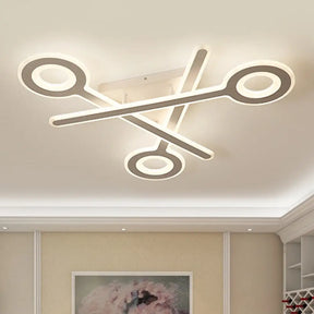 Modern Acrylic Led Ceiling Lamp - White Stacked Key Design For Kids’ Bedroom / Warm