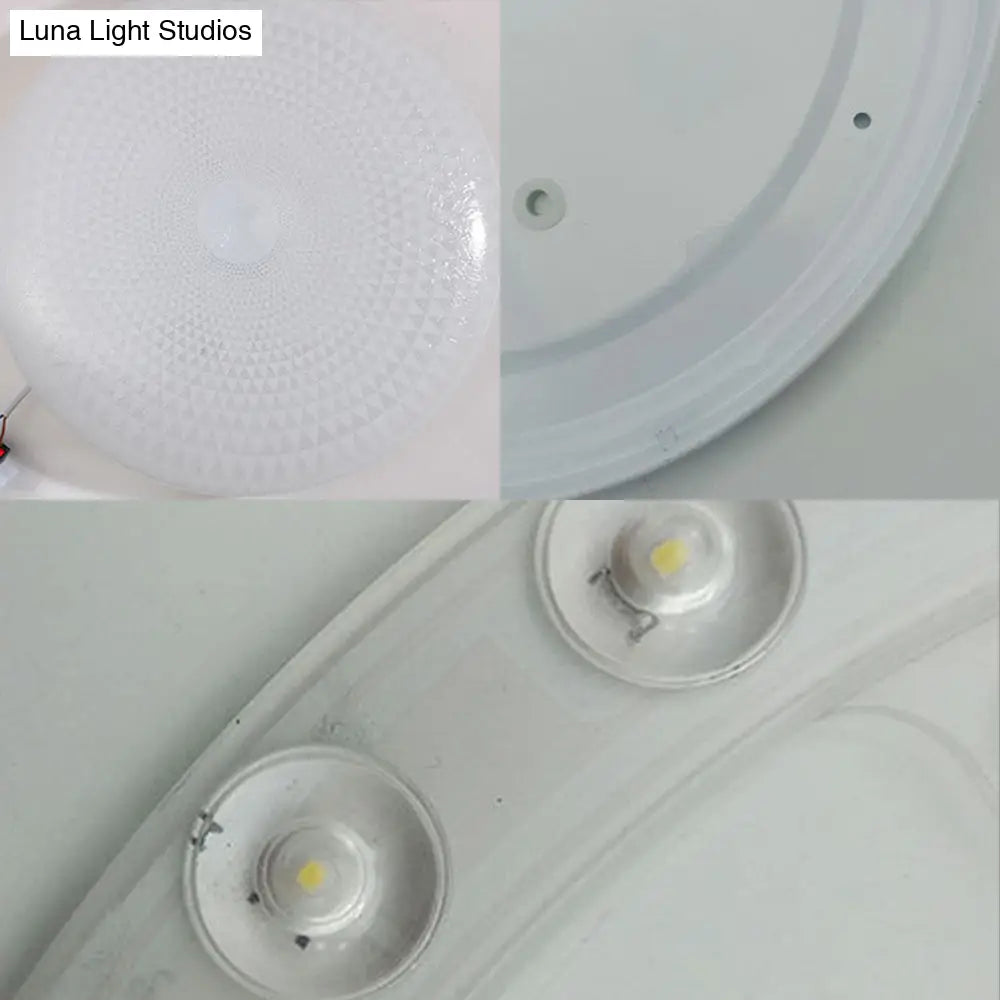 Modern Acrylic Led Ceiling Light Fixture In Warm/White/Natural – 15’/19’ Dia