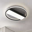 Modern Acrylic Led Ceiling Light For Stairway - Rectangle Flush Mount In Black Or White 16-24’