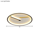 Modern Acrylic Led Close To Ceiling Light Fixture In Black - Warm/White Multiple Sizes
