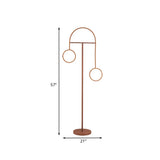 Modern Acrylic Led Floor Lamp In Warm/White Light - Geometrical Stand Up Design For Coffee & Reading