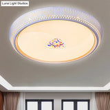 Modern Acrylic Led Flush Mount Ceiling Light - White 23’/31’ Wide