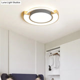 Modern Acrylic Led Flush Mount Light - Grey/Green 16.5’/20.5’ Diameter White/Warm Available