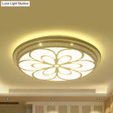 Modern Acrylic Led Flushmount Flower Ceiling Light For Dining Room And Bedroom