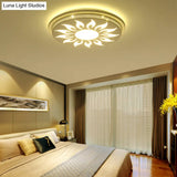Modern Acrylic Led Flushmount Flower Ceiling Light For Dining Room And Bedroom