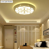 Modern Acrylic Led Flushmount Flower Ceiling Light For Dining Room And Bedroom