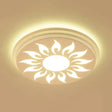 Modern Acrylic Led Flushmount Flower Ceiling Light For Dining Room And Bedroom White / 15’ D