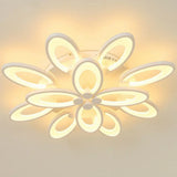 Modern Acrylic Led Semi Flush Mount Ceiling Light - Ideal For Living Room 12 / White
