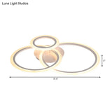 Modern Acrylic Light Ring Fixture For Bedroom Ceiling – Unique White Lighting (1/2/3 Lights