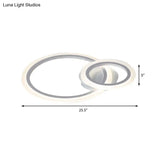 Modern Acrylic Light Ring Fixture For Bedroom Ceiling – Unique White Lighting (1/2/3 Lights