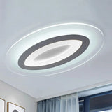 Modern Acrylic Oval Led Ceiling Light Fixture - Warm/White Multiple Sizes White / 23’