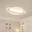 Modern Acrylic Planet Led Flush Light Fixture - 12’/18’ Long Warm/White Lighting For Living
