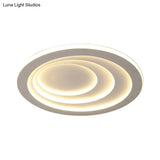 Modern Acrylic Ripples Flush Ceiling Light - 16’/19.5’/23.5’ Wide Warm/White