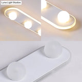 Modern Acrylic Semi-Flush Led Light Fixture - Rectangular White/Warm With 3/4/6 Lights