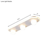 Modern Acrylic Semi-Flush Led Light Fixture - Rectangular White/Warm With 3/4/6 Lights