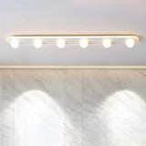 Modern Acrylic Semi-Flush Led Light Fixture - Rectangular White/Warm With 3/4/6 Lights 6 / White