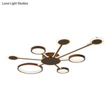 Modern Acrylic Sputnik Flush Mount Light - 4/5/6 Lights -White/Warm Led