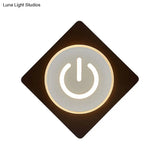 Modern Acrylic Square Led Wall Light: Study Room Sconce In White
