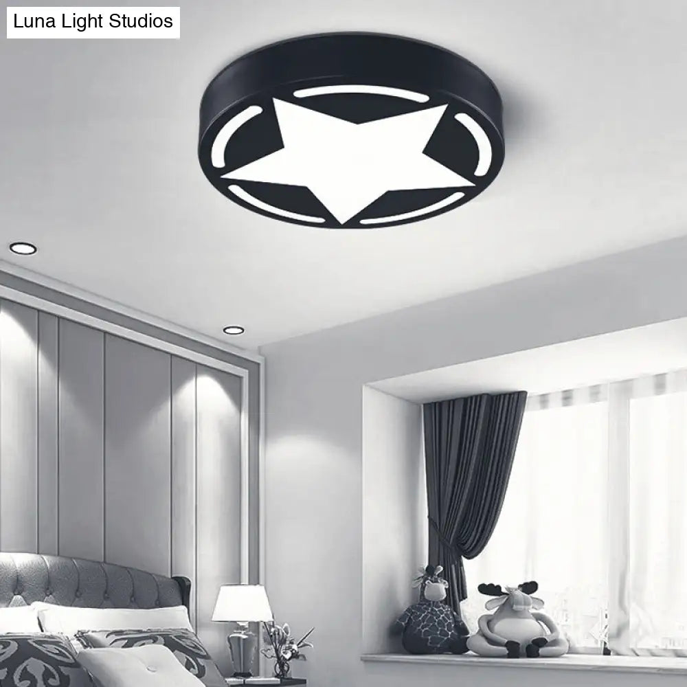 Modern Acrylic Star Ceiling Light For Children’s Bedroom - Flush Mount Fixture