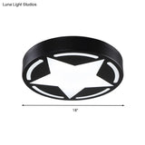 Modern Acrylic Star Ceiling Light For Children’s Bedroom - Flush Mount Fixture