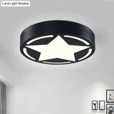 Modern Acrylic Star Ceiling Light For Children’s Bedroom - Flush Mount Fixture