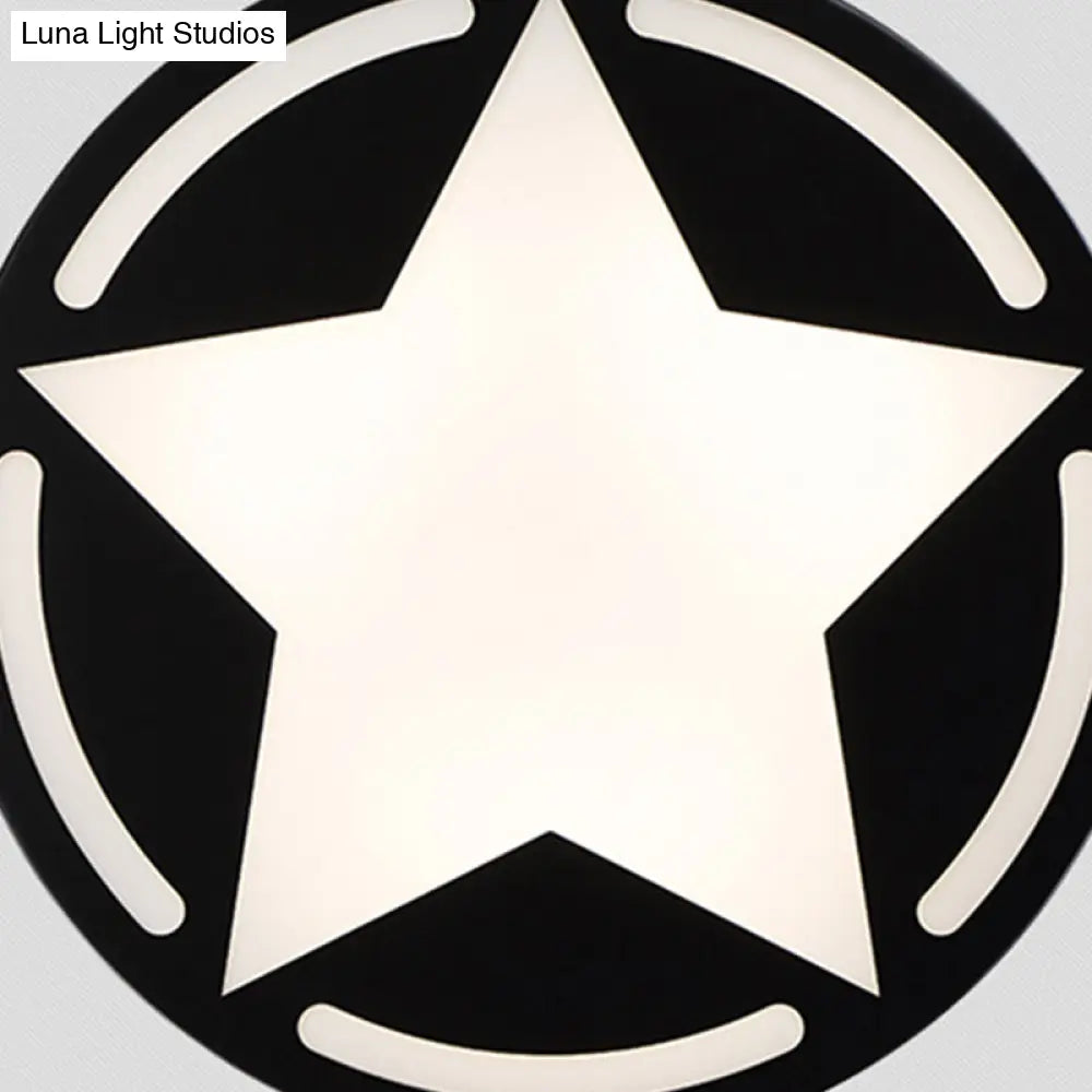 Modern Acrylic Star Ceiling Light For Children’s Bedroom - Flush Mount Fixture