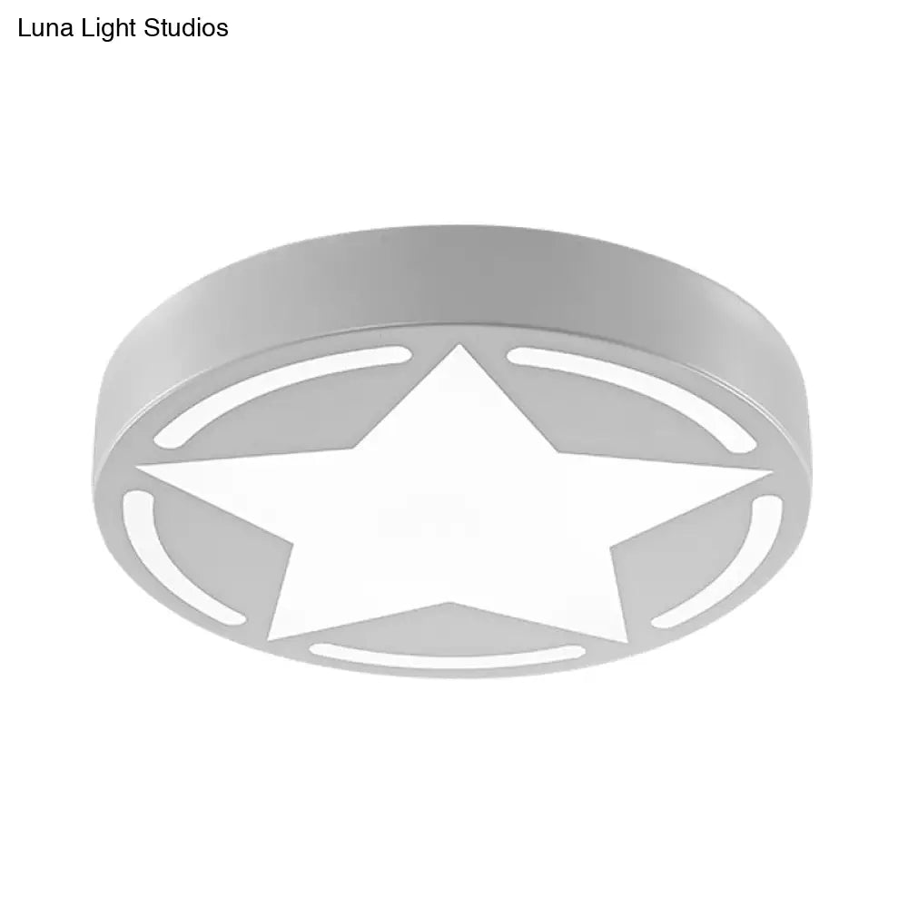 Modern Acrylic Star Ceiling Light For Children’s Bedroom - Flush Mount Fixture