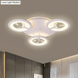 Modern Acrylic Tree Flush Mount Ceiling Light With Led And Crystal Accents - 3/6/9 - Light Fixture