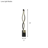Modern Acrylic Twist Wall Light Sconce In Black/White - Neutral/Warm/White