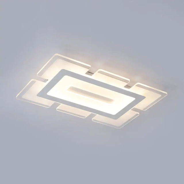 Modern Acrylic Ultrathin Rectangle Ceiling Lamp - 23.5/35.5 Long Led Flush Mount Warm/White Light