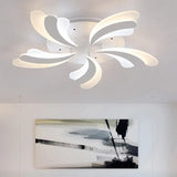Modern Acrylic Windmill Ceiling Lamp - 3/5/9 Lights White Flush Mount Light Fixture In