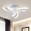 Modern Acrylic Windmill Ceiling Lamp - 3/5/9 Lights White Flush Mount Light Fixture In
