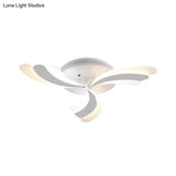 Modern Acrylic Windmill Ceiling Lamp - 3/5/9 Lights White Flush Mount Light Fixture In