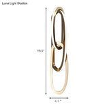 Modern Aluminium Gold Led Wall Sconce For Living Room