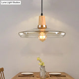 Modern Amber Glass Pendant Lamp Kit - 1 Light Multiple Sizes