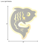 Modern Animal Led Wall Lamp For Kids Bedroom And Hallway - White Acrylic