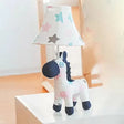 Modern Animal Table Lamp - Fabric Shade One Light Lovely Bedroom Desk White