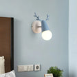 Modern Antler Wall Mounted Reading Light With Nordic Metal Finish And Pivot Joint Blue