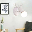 Modern Antler Wall Mounted Reading Light With Nordic Metal Finish And Pivot Joint White