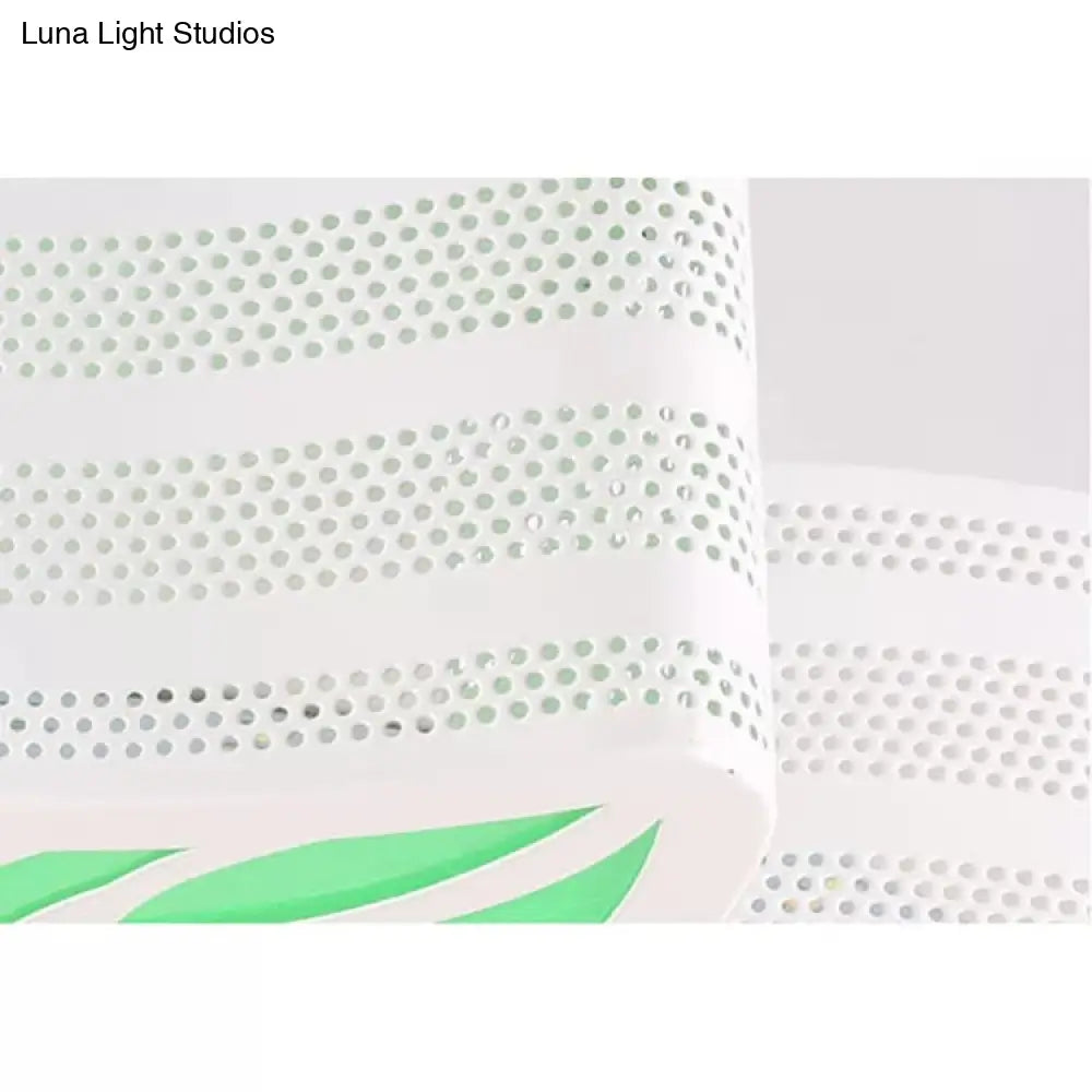 Modern Apple Flush Mount Light: Acrylic Metal Nordic Style Ceiling Fixture For Living Rooms