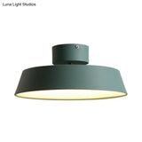 Modern Barn Semi Mount Lighting: Rotatable Ceiling Light Fixture With White/Green Acrylic Diffuser