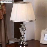 Modern Barrel Shade Task Light Pink/White Nightstand Lamp For Bedside