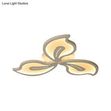 Modern Bauhinia Leaf Flush Light: Acrylic Led Ceiling Lamp For Living Room. Available In 3/5/9 -