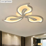 Modern Bauhinia Leaf Flush Light: Acrylic Led Ceiling Lamp For Living Room. Available In 3/5/9 -