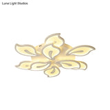 Modern Bauhinia Leaf Flush Light: Acrylic Led Ceiling Lamp For Living Room. Available In 3/5/9 -