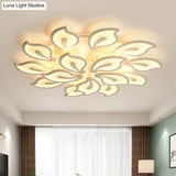 Modern Bauhinia Leaf Flush Light: Acrylic Led Ceiling Lamp For Living Room. Available In 3/5/9 -